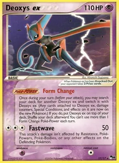 Deoxys ex card from POP Series 4, number 17/17