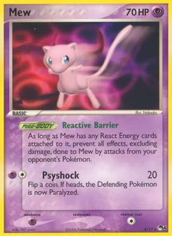 Mew card from POP Series 4, number 4/17