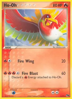 Ho-Oh card from POP Series 5, number 1/17