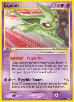 Espeon ★ card from POP Series 5, number 16/17