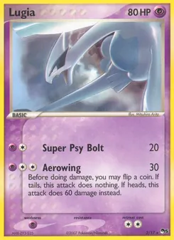 Lugia card from POP Series 5, number 2/17