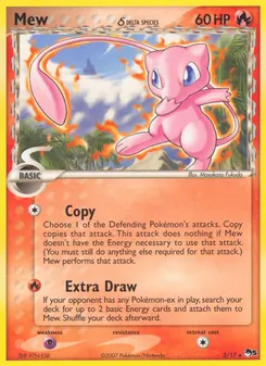 Mew δ card from POP Series 5, number 3/17