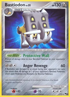 Bastiodon card from POP Series 6, number 1/17