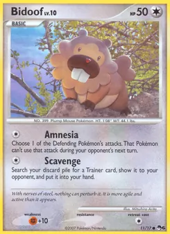 Bidoof card from POP Series 6, number 11/17