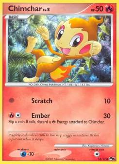 Chimchar card from POP Series 6, number 14/17