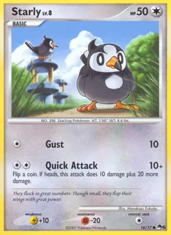 Starly card from POP Series 6, number 16/17