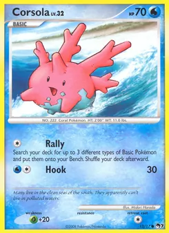 Corsola card from POP Series 7, number 13/17