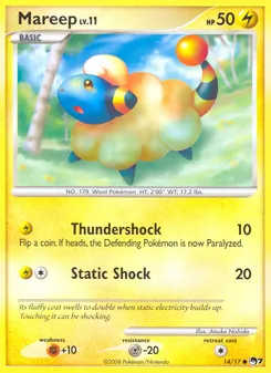 Mareep card from POP Series 7, number 14/17