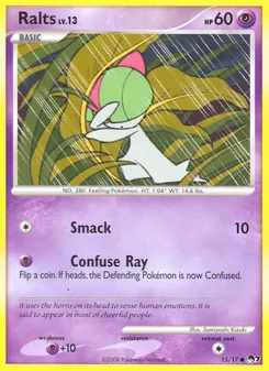 Ralts card from POP Series 7, number 15/17