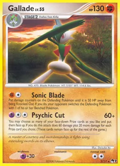 Gallade card from POP Series 7, number 2/17