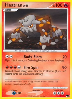 Heatran card from POP Series 8, number 1/17
