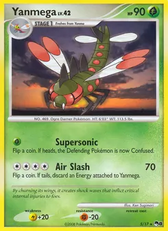 Yanmega card from POP Series 8, number 5/17