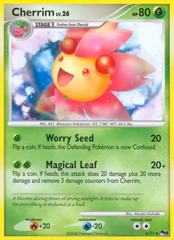 Cherrim card from POP Series 8, number 6/17