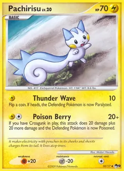 Pachirisu card from POP Series 9, number 10/17