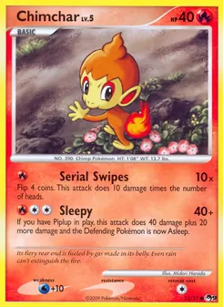 Chimchar card from POP Series 9, number 13/17