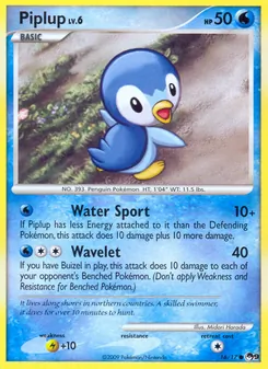 Piplup card from POP Series 9, number 16/17