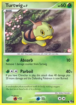 Turtwig card from POP Series 9, number 17/17
