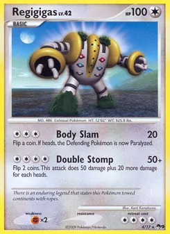 Regigigas card from POP Series 9, number 4/17