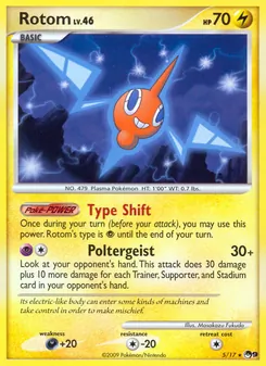 Rotom card from POP Series 9, number 5/17