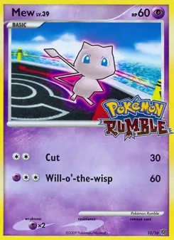 Mew card from Pokémon Rumble, number 10/16