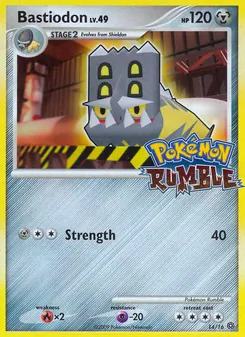 Bastiodon card from Pokémon Rumble, number 14/16