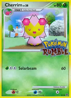 Cherrim card from Pokémon Rumble, number 2/16