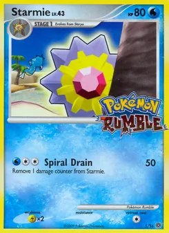 Starmie card from Pokémon Rumble, number 5/16