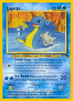 Lapras card from Southern Islands, number 12/18