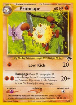 Primeape card from Southern Islands, number 18/18