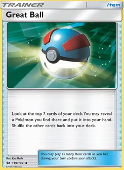 Great Ball card from Sun & Moon, number 119/149