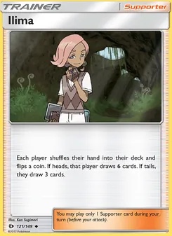 Ilima card from Sun & Moon, number 121/149
