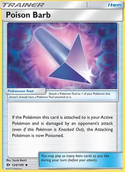 Poison Barb card from Sun & Moon, number 124/149