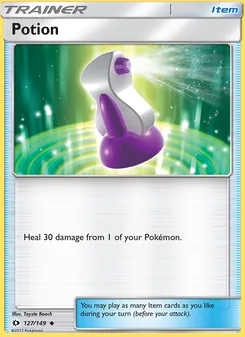 Potion card from Sun & Moon, number 127/149