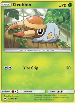 Grubbin card from Sun & Moon, number 13/149