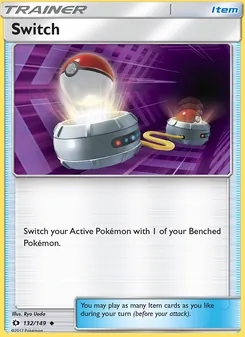Switch card from Sun & Moon, number 132/149
