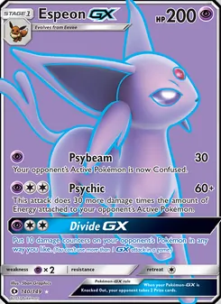Espeon GX card from Sun & Moon, number 140/149