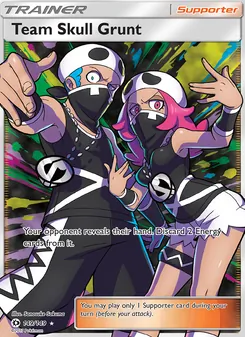 Team Skull Grunt card from Sun & Moon, number 149/149