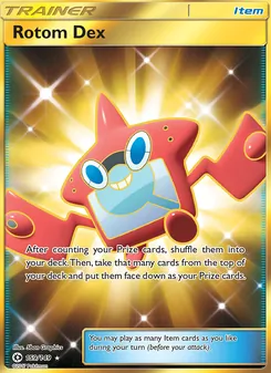 Rotom Dex card from Sun & Moon, number 159/149