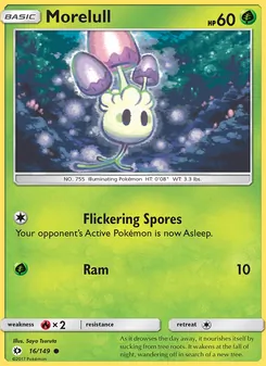 Morelull card from Sun & Moon, number 16/149