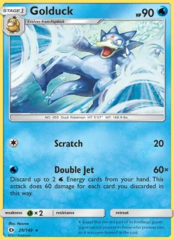 Golduck card from Sun & Moon, number 29/149