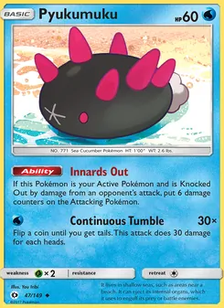 Pyukumuku card from Sun & Moon, number 47/149