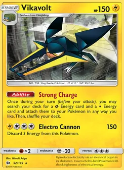 Vikavolt card from Sun & Moon, number 52/149