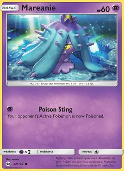 Mareanie card from Sun & Moon, number 62/149