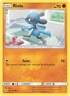 Riolu card from Unbroken Bonds, number 102/214