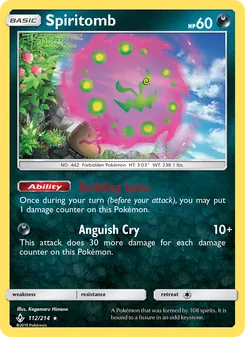 Spiritomb card from Unbroken Bonds, number 112/214