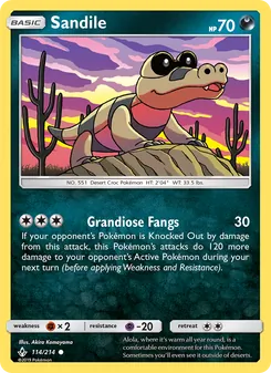 Sandile card from Unbroken Bonds, number 114/214