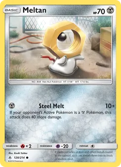 Meltan card from Unbroken Bonds, number 128/214