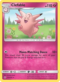 Clefable card from Unbroken Bonds, number 133/214