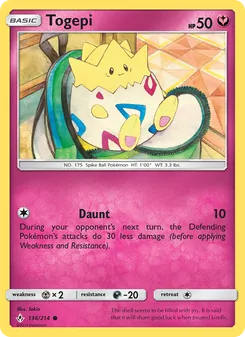 Togepi card from Unbroken Bonds, number 136/214