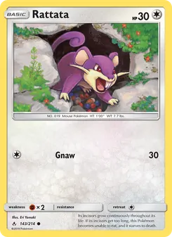 Rattata card from Unbroken Bonds, number 143/214